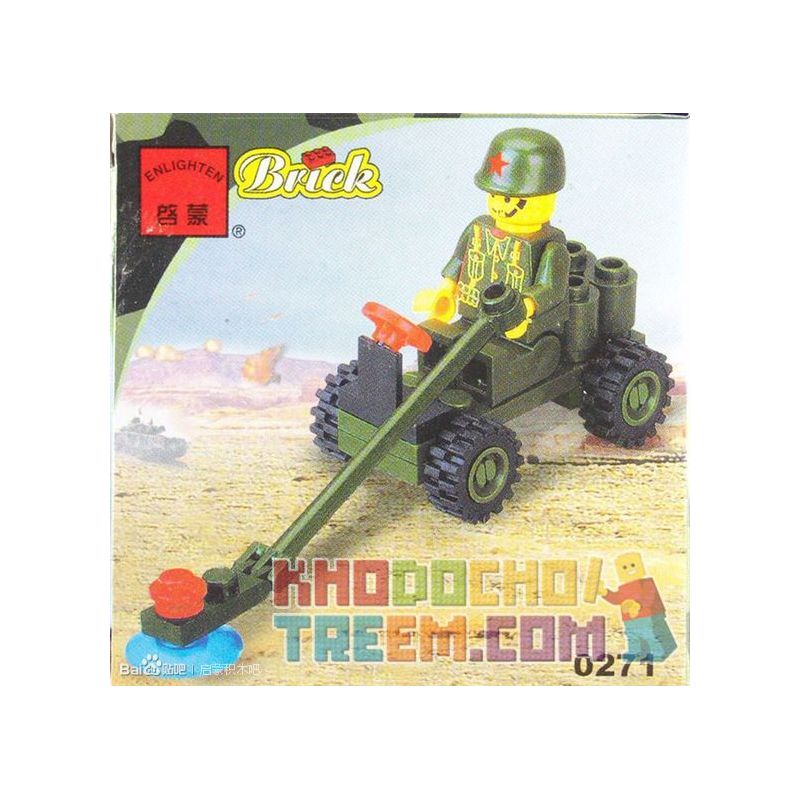 Enlighten 0271 Qman 0271 non Lego XE HƠI bộ đồ chơi xếp lắp ráp ghép mô hình Century Military Quân Đội Thế Kỷ