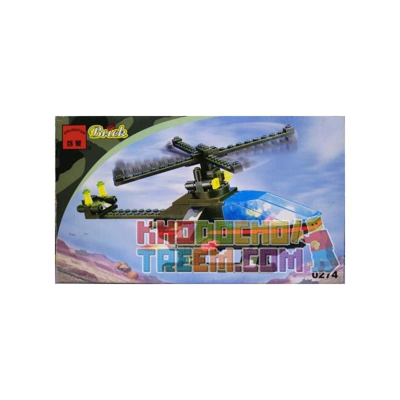 Enlighten 0274 Qman 0274 non Lego MÁY BAY NÉM BOM TRỰC THĂNG bộ đồ chơi xếp lắp ráp ghép mô hình Century Military Quân Đội Thế Kỷ