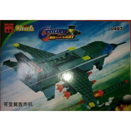 Enlighten 0497 Qman 0497 non  MÁY BAY NÉM BOM CÁNH BIẾN ĐỔI bộ đồ chơi xếp lắp ráp ghép mô hình Century Military Quân Đội Thế Kỷ