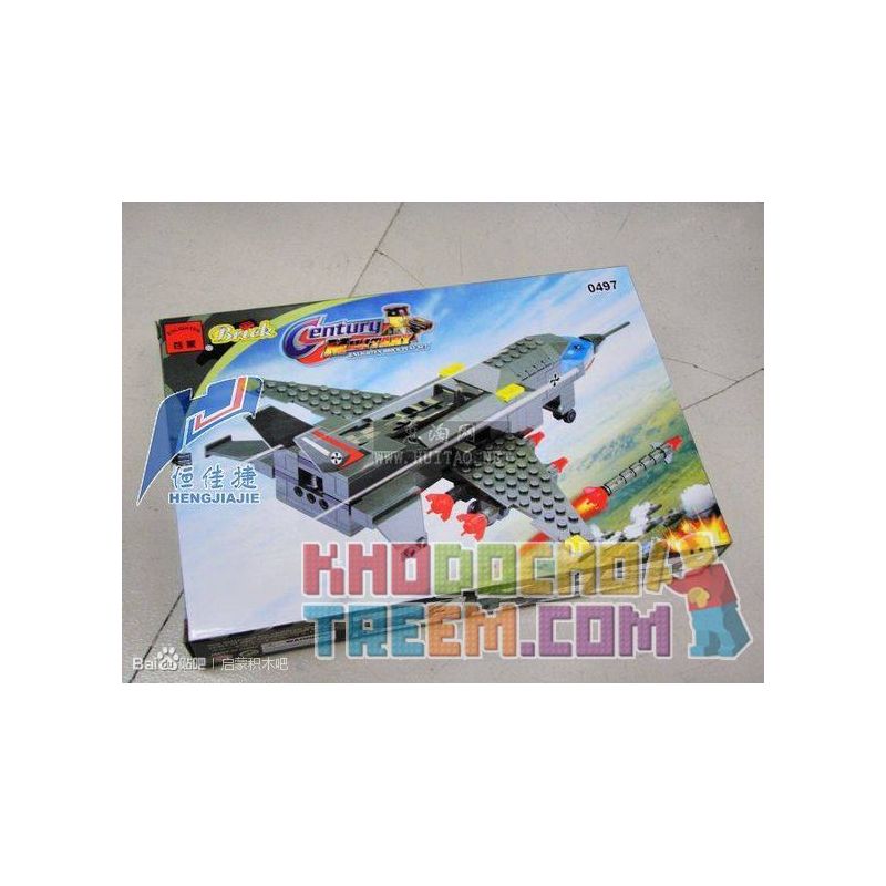 Enlighten 0497 Qman 0497 non  MÁY BAY NÉM BOM CÁNH BIẾN ĐỔI bộ đồ chơi xếp lắp ráp ghép mô hình Century Military Quân Đội Thế Kỷ