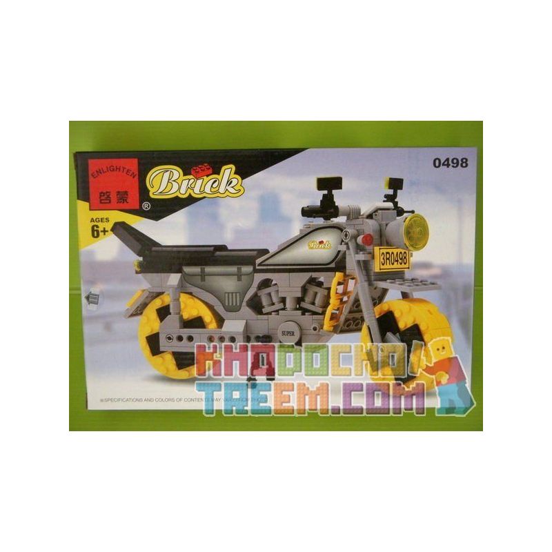 Enlighten 0498 Qman 0498 non  XE MÁY GIÁC NGỘ bộ đồ chơi xếp lắp ráp ghép mô hình Motorcycle Motorbike Xe Hai Bánh
