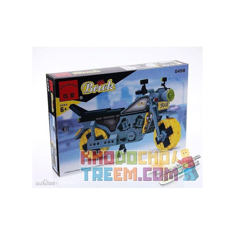 Enlighten 0498 Qman 0498 non  XE MÁY GIÁC NGỘ bộ đồ chơi xếp lắp ráp ghép mô hình Motorcycle Motorbike Xe Hai Bánh