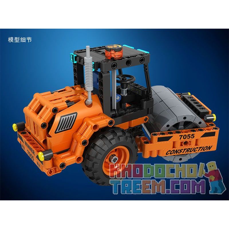 Winner 7055 non  TRỤC LĂN bộ đồ chơi xếp lắp ráp ghép mô hình  TECHNIQUE COMPACTOR Kỹ Thuật Công Nghệ Cao Mô Hình Phương Tiện 369 khối