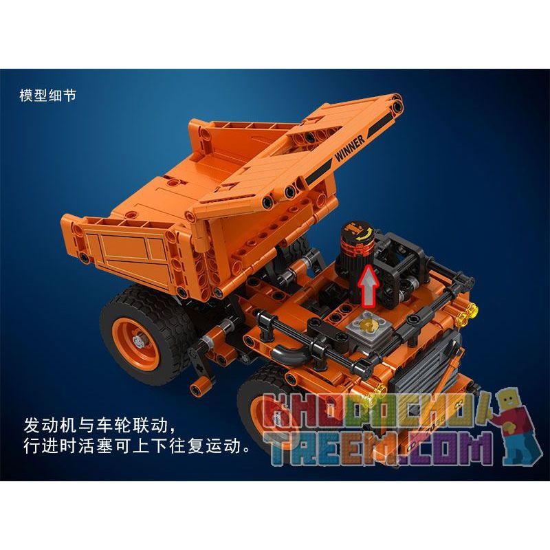 IBLOCK PL-920-112 920-112 PL920-112 Winner 7058 non  XE TẢI KHAI THÁC bộ đồ chơi xếp lắp ráp ghép mô hình  TECHNIQUE MINNING TRUCK Kỹ Thuật Công Nghệ Cao Mô Hình Phương Tiện 379 khối