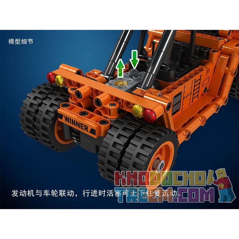 IBLOCK PL-920-113 920-113 PL920-113 Winner 7059 non  CẦN TRỤC TRƯỚC bộ đồ chơi xếp lắp ráp ghép mô hình  TECHNIQUE REACH STACKER Kỹ Thuật Công Nghệ Cao Mô Hình Phương Tiện 460 khối