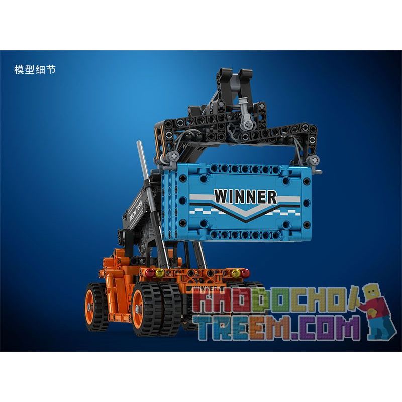 IBLOCK PL-920-113 920-113 PL920-113 Winner 7059 non  CẦN TRỤC TRƯỚC bộ đồ chơi xếp lắp ráp ghép mô hình  TECHNIQUE REACH STACKER Kỹ Thuật Công Nghệ Cao Mô Hình Phương Tiện 460 khối