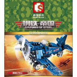 SEMBO 704100 non  MÁY BAY CHIẾN ĐẤU F4U CỦA MỸ bộ đồ chơi xếp lắp ráp ghép mô hình Empires Of Steel EMPIRES OF STEEL F4U Đế Chế Thép 205 khối