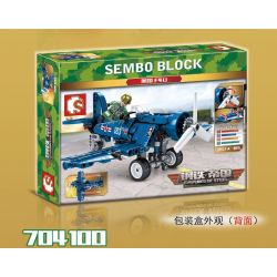 SEMBO 704100 non  MÁY BAY CHIẾN ĐẤU F4U CỦA MỸ bộ đồ chơi xếp lắp ráp ghép mô hình Empires Of Steel EMPIRES OF STEEL F4U Đế Chế Thép 205 khối