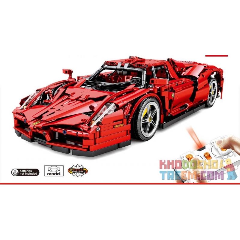 SEMBO 701020 non  ENZO FERRAI 1:10. tỷ lệ 1:10 bộ đồ chơi xếp lắp ráp ghép mô hình  ENZO FERRARI Kỹ Thuật Công Nghệ Cao Mô Hình Phương Tiện 2569 khối