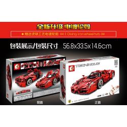SEMBO 701020 non  ENZO FERRAI 1:10. tỷ lệ 1:10 bộ đồ chơi xếp lắp ráp ghép mô hình  ENZO FERRARI Kỹ Thuật Công Nghệ Cao Mô Hình Phương Tiện 2569 khối