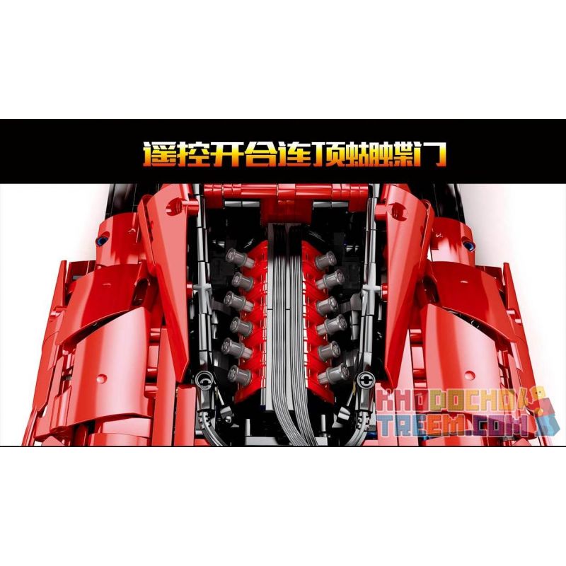 SEMBO 701020 non  ENZO FERRAI 1:10. tỷ lệ 1:10 bộ đồ chơi xếp lắp ráp ghép mô hình  ENZO FERRARI Kỹ Thuật Công Nghệ Cao Mô Hình Phương Tiện 2569 khối