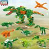 GUDI 8754 non  KHỦNG LONG TÁM TRONG MỘT bộ đồ chơi xếp lắp ráp ghép mô hình Power Rangers Super Sentai 5 Anh Em Siêu Nhân 386 khối