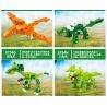 GUDI 8754 non  KHỦNG LONG TÁM TRONG MỘT bộ đồ chơi xếp lắp ráp ghép mô hình Power Rangers Super Sentai 5 Anh Em Siêu Nhân 386 khối