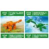 GUDI 8754 non  KHỦNG LONG TÁM TRONG MỘT bộ đồ chơi xếp lắp ráp ghép mô hình Power Rangers Super Sentai 5 Anh Em Siêu Nhân 386 khối
