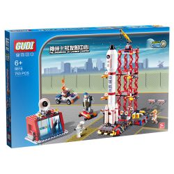 CO-CREATION 205 GUDI 8816 non  TRUNG TÂM RA MẮT THẦN CHÂU 10 bộ đồ chơi xếp lắp ráp ghép mô hình City SPACE THE SHENZHOU 10 LAUNCH CENTER Thành Phố 753 khối