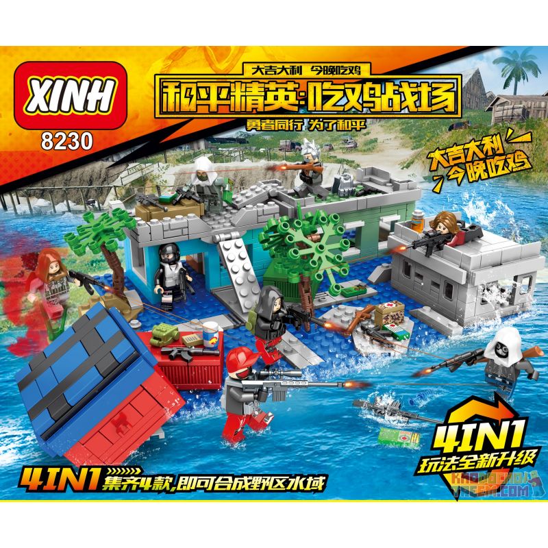 XINH 8230 non Lego VÙNG NƯỚC HOANG DÃ 4 KẾT HỢP bộ đồ chơi xếp lắp ráp ghép mô hình Movie & Game Phim Và Trò Chơi 681 khối