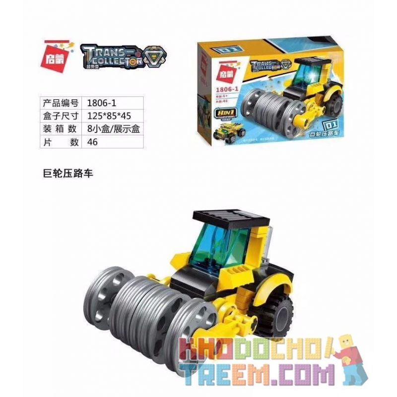 Enlighten 1806 Qman 1806 non  8 XE KỸ THUẬT bộ đồ chơi xếp lắp ráp ghép mô hình Transformers TRANS-COLLECTOR Robot Đại Chiến Người Máy Biến Hình 310 khối