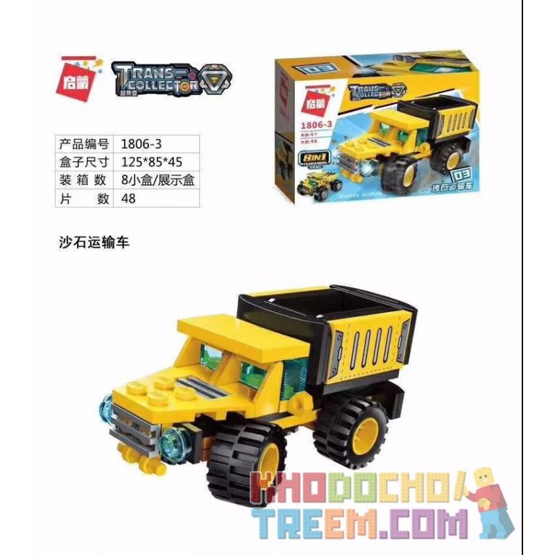 Enlighten 1806 Qman 1806 non  8 XE KỸ THUẬT bộ đồ chơi xếp lắp ráp ghép mô hình Transformers TRANS-COLLECTOR Robot Đại Chiến Người Máy Biến Hình 310 khối