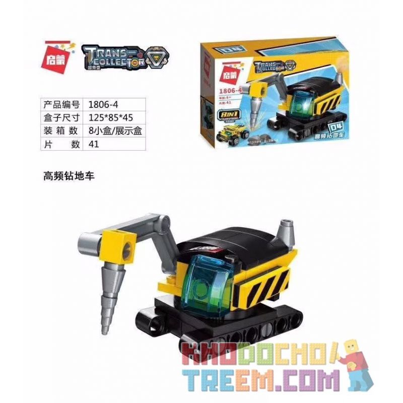 Enlighten 1806 Qman 1806 non  8 XE KỸ THUẬT bộ đồ chơi xếp lắp ráp ghép mô hình Transformers TRANS-COLLECTOR Robot Đại Chiến Người Máy Biến Hình 310 khối