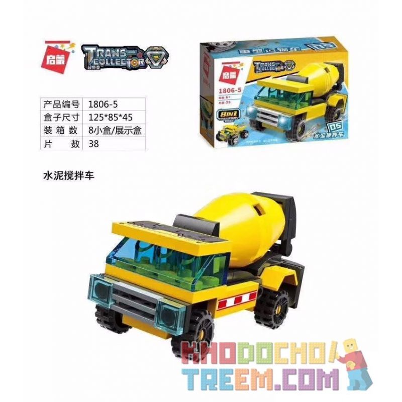 Enlighten 1806 Qman 1806 non  8 XE KỸ THUẬT bộ đồ chơi xếp lắp ráp ghép mô hình Transformers TRANS-COLLECTOR Robot Đại Chiến Người Máy Biến Hình 310 khối