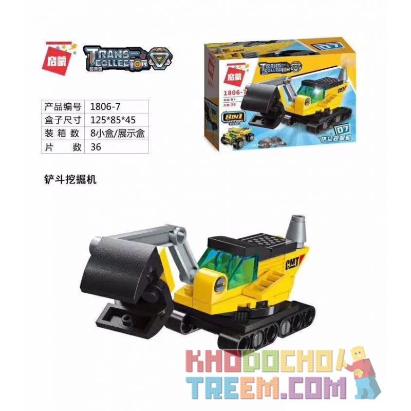 Enlighten 1806 Qman 1806 non  8 XE KỸ THUẬT bộ đồ chơi xếp lắp ráp ghép mô hình Transformers TRANS-COLLECTOR Robot Đại Chiến Người Máy Biến Hình 310 khối
