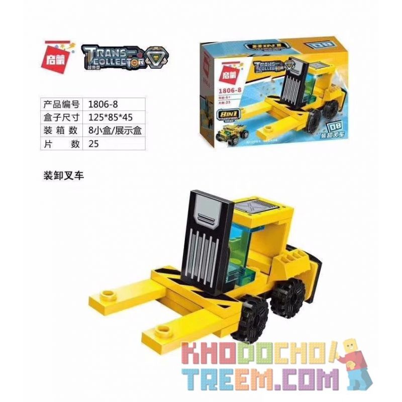Enlighten 1806 Qman 1806 non  8 XE KỸ THUẬT bộ đồ chơi xếp lắp ráp ghép mô hình Transformers TRANS-COLLECTOR Robot Đại Chiến Người Máy Biến Hình 310 khối