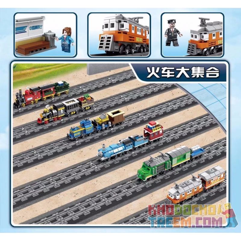 Kazi KY98249 98249 Xếp hình kiểu Lego TRAINS City Train Xe điện đô thị (nhỏ) 217 khối Kazi KY98249 98249 Xếp hình kiểu Lego TRAINS City Train Xe điện đô thị (nhỏ) 217 khối