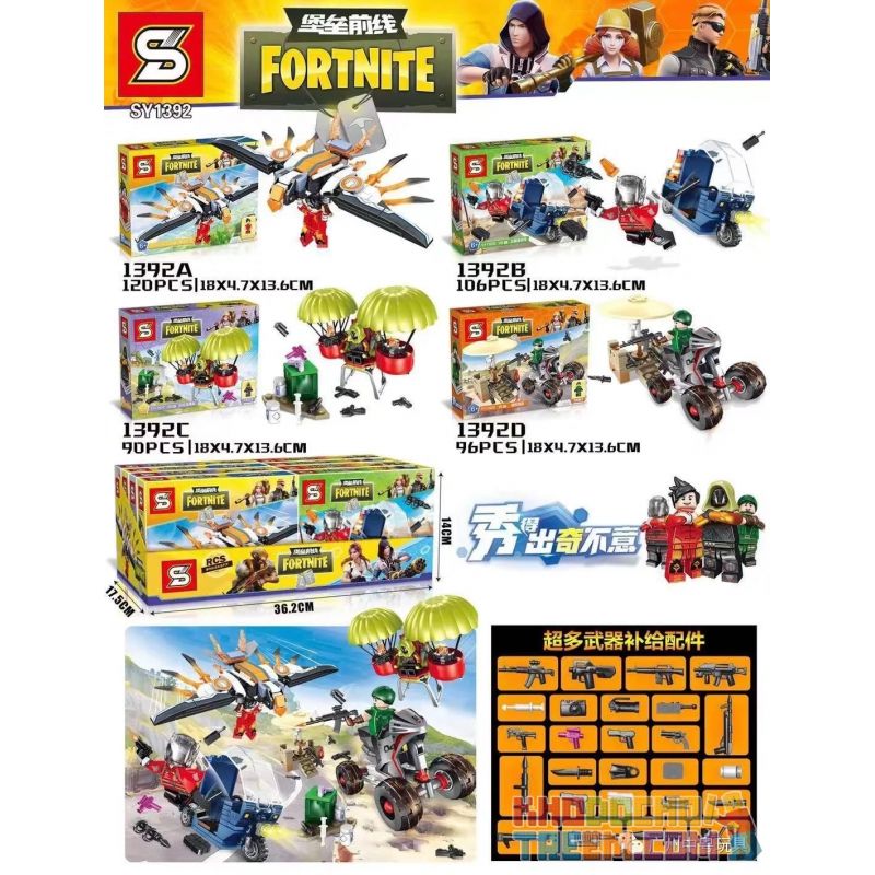 SHENG YUAN SY SY1392A 1392A SY1392B 1392B SY1392C 1392C SY1392D 1392D Xếp hình kiểu Lego FORNITE 4 Minifigure Vehicles 4 xe cấu hình nhỏ gồm 4 hộp nhỏ 412 khối SHENG YUAN SY SY1392A 1392A SY1392B 1392B SY1392C 1392C SY1392D 1392D Xếp hình kiểu Lego FORNITE 4 Minifigure Vehicles 4 xe cấu hình nhỏ gồm 4 hộp nhỏ 412 khối