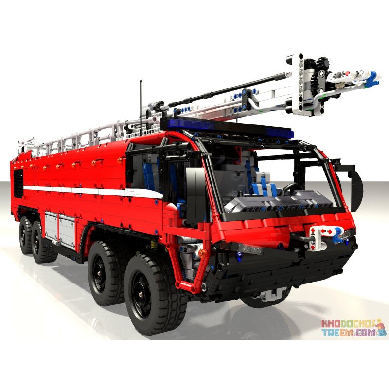 CAROLINE CM003 MouldKing 19004 Mould King 19004 REBRICKABLE MOC-4446 4446 MOC4446 non  XE CỨU HỘ SÂN BAY bộ đồ chơi xếp lắp ráp ghép mô hình  AIRPORT CRASH TENDER Kỹ Thuật Công Nghệ Cao Mô Hình Phương Tiện 7177 khối