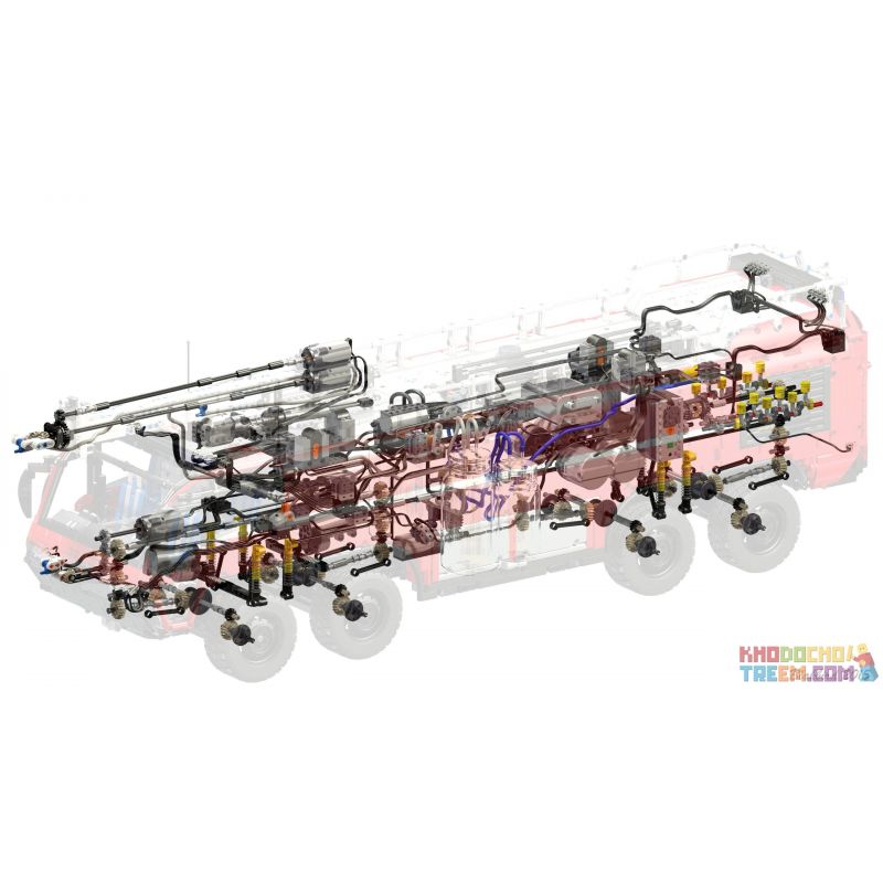 CAROLINE CM003 MouldKing 19004 Mould King 19004 REBRICKABLE MOC-4446 4446 MOC4446 non  XE CỨU HỘ SÂN BAY bộ đồ chơi xếp lắp ráp ghép mô hình  AIRPORT CRASH TENDER Kỹ Thuật Công Nghệ Cao Mô Hình Phương Tiện 7177 khối