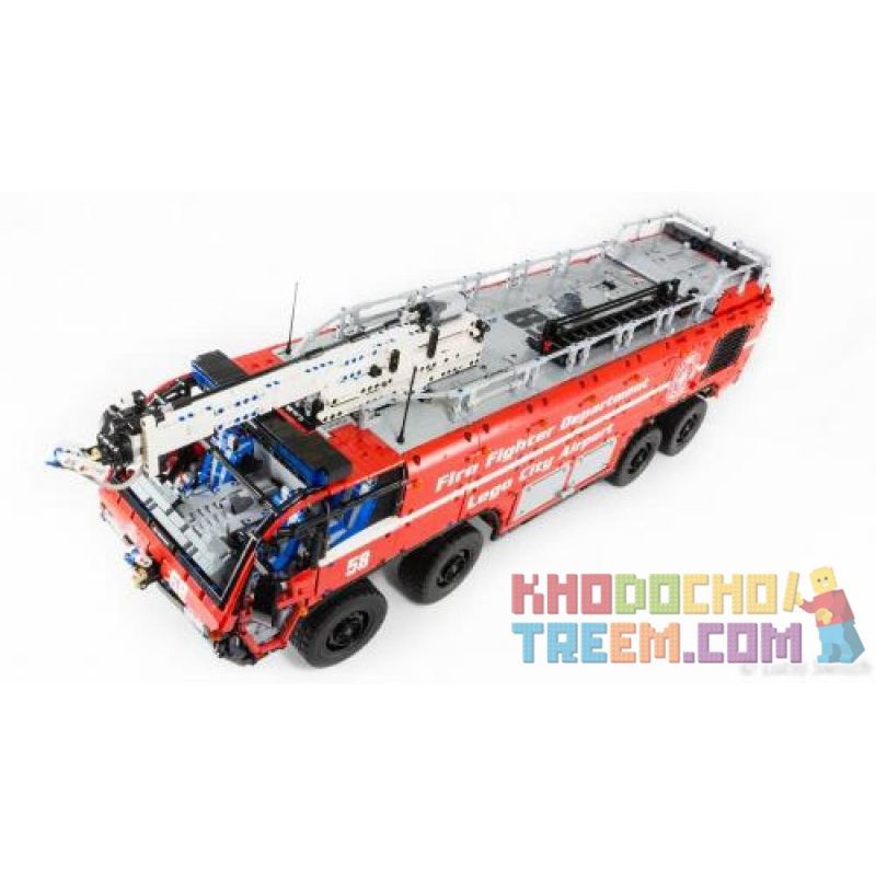 CAROLINE CM003 MouldKing 19004 Mould King 19004 REBRICKABLE MOC-4446 4446 MOC4446 non  XE CỨU HỘ SÂN BAY bộ đồ chơi xếp lắp ráp ghép mô hình  AIRPORT CRASH TENDER Kỹ Thuật Công Nghệ Cao Mô Hình Phương Tiện 7177 khối