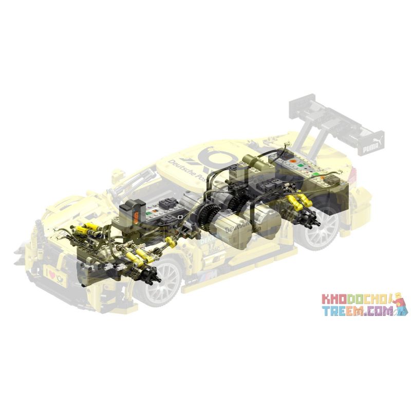 LIN07 0024 QIZHILE 23031 REBRICKABLE MOC-4142 4142 MOC4142 non  BMW M4 DTM. bộ đồ chơi xếp lắp ráp ghép mô hình  BMW M4 DTM - POST RC Kỹ Thuật Công Nghệ Cao Mô Hình Phương Tiện 2047 khối