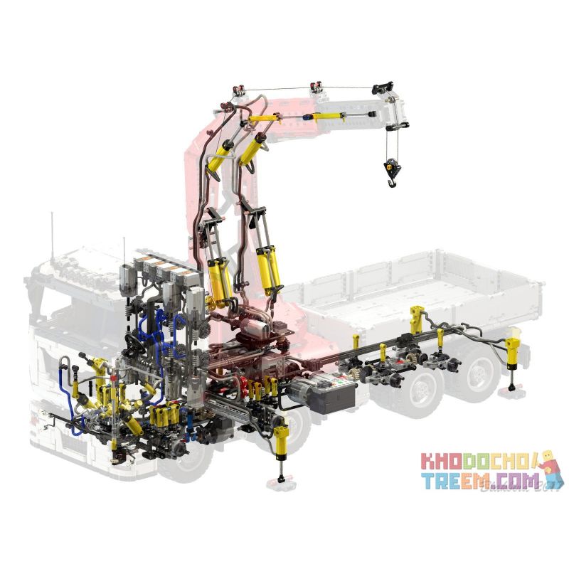CAROLINE CM002 MouldKing 19002 Mould King 19002 REBRICKABLE MOC-8800 8800 MOC8800 non  XE CẨU bộ đồ chơi xếp lắp ráp ghép mô hình  PNEUMATIC CRANE TRUCK Kỹ Thuật Công Nghệ Cao Mô Hình Phương Tiện 8230 khối