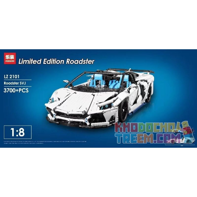 EXTRAORDINARY F10002 10002 LEZHUANG LZ2101 2101 REBRICKABLE MOC-17698 17698 MOC17698 ZHEGAO QL0430 0430 non  LAMBORGHINI AVENTADOR SVJ ROADSTER 1 8 tỷ lệ 1:8 bộ đồ chơi xếp lắp ráp ghép mô hình  Kỹ Thuật Công Nghệ Cao Mô Hình Phương Tiện 3556 khối