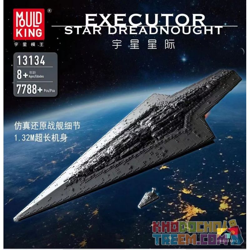 FIST 6001 MouldKing 13134 Mould King 13134 REBRICKABLE MOC-15881 15881 MOC15881 non  PHI THUYỀN DREADNOUGHT LỚP ENFORCER bộ đồ chơi xếp lắp ráp ghép mô hình Star Wars EXECUTOR CLASS STAR DREADNOUGHT Chiến Tranh Giữa Các Vì Sao 7284 khối
