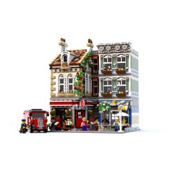 LIN07 00958 URGE 10198 REBRICKABLE MOC-22101 22101 MOC22101 non  BƯU ĐIỆN PLAZA bộ đồ chơi xếp lắp ráp ghép mô hình Creator BRICK SQUARE POST OFFICE Sáng Tạo 3450 khối