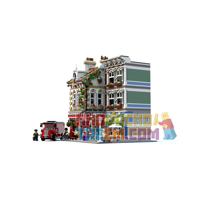 LIN07 00958 URGE 10198 REBRICKABLE MOC-22101 22101 MOC22101 non  BƯU ĐIỆN PLAZA bộ đồ chơi xếp lắp ráp ghép mô hình Creator BRICK SQUARE POST OFFICE Sáng Tạo 3450 khối
