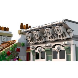 LIN07 00958 URGE 10198 REBRICKABLE MOC-22101 22101 MOC22101 non  BƯU ĐIỆN PLAZA bộ đồ chơi xếp lắp ráp ghép mô hình Creator BRICK SQUARE POST OFFICE Sáng Tạo 3450 khối