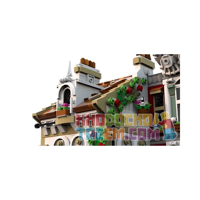 LIN07 00958 URGE 10198 REBRICKABLE MOC-22101 22101 MOC22101 non  BƯU ĐIỆN PLAZA bộ đồ chơi xếp lắp ráp ghép mô hình Creator BRICK SQUARE POST OFFICE Sáng Tạo 3450 khối