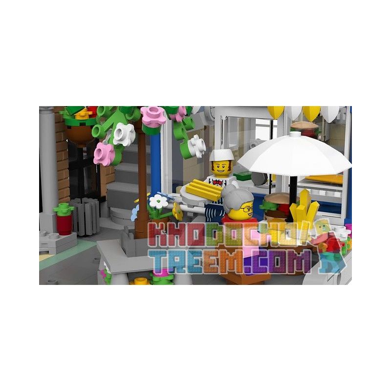 LIN07 00958 URGE 10198 REBRICKABLE MOC-22101 22101 MOC22101 non  BƯU ĐIỆN PLAZA bộ đồ chơi xếp lắp ráp ghép mô hình Creator BRICK SQUARE POST OFFICE Sáng Tạo 3450 khối