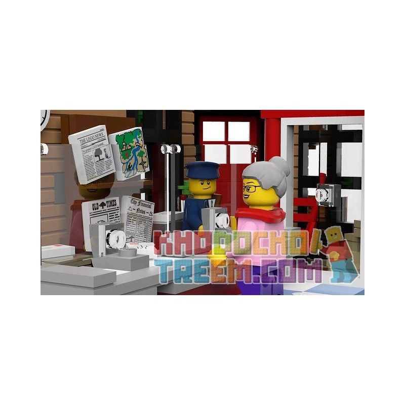 LIN07 00958 URGE 10198 REBRICKABLE MOC-22101 22101 MOC22101 non  BƯU ĐIỆN PLAZA bộ đồ chơi xếp lắp ráp ghép mô hình Creator BRICK SQUARE POST OFFICE Sáng Tạo 3450 khối