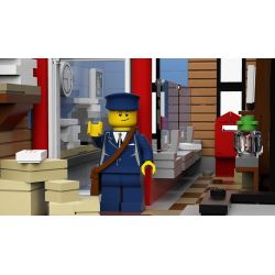 LIN07 00958 URGE 10198 REBRICKABLE MOC-22101 22101 MOC22101 non  BƯU ĐIỆN PLAZA bộ đồ chơi xếp lắp ráp ghép mô hình Creator BRICK SQUARE POST OFFICE Sáng Tạo 3450 khối