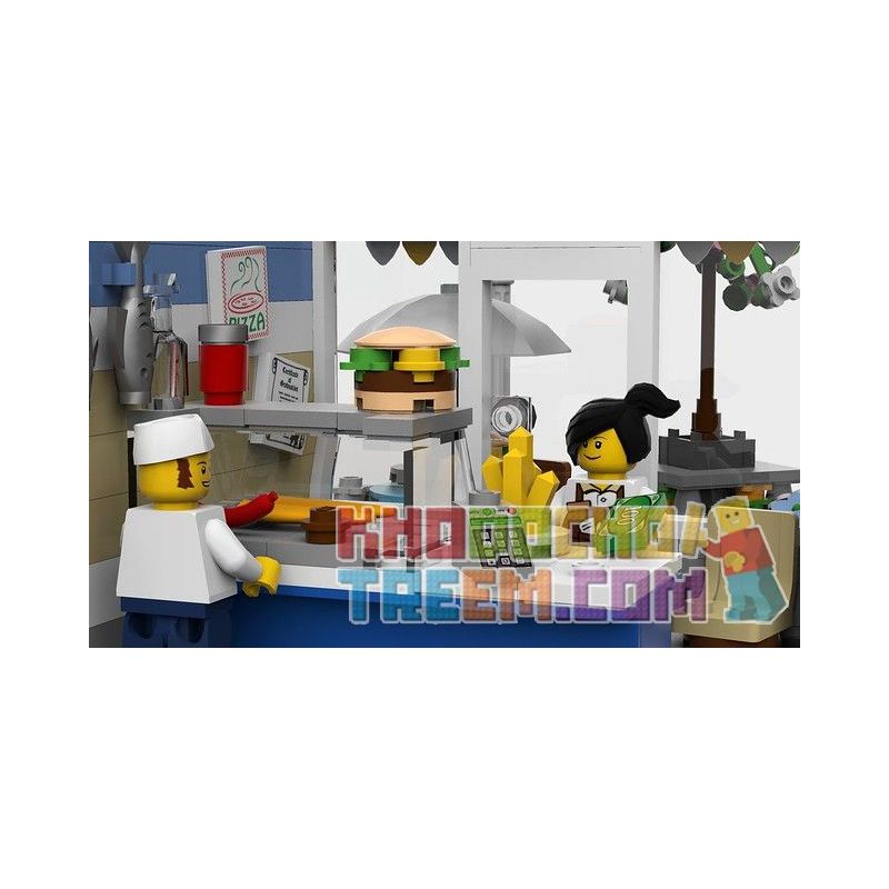 LIN07 00958 URGE 10198 REBRICKABLE MOC-22101 22101 MOC22101 non  BƯU ĐIỆN PLAZA bộ đồ chơi xếp lắp ráp ghép mô hình Creator BRICK SQUARE POST OFFICE Sáng Tạo 3450 khối