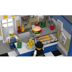 LIN07 00958 URGE 10198 REBRICKABLE MOC-22101 22101 MOC22101 non  BƯU ĐIỆN PLAZA bộ đồ chơi xếp lắp ráp ghép mô hình Creator BRICK SQUARE POST OFFICE Sáng Tạo 3450 khối