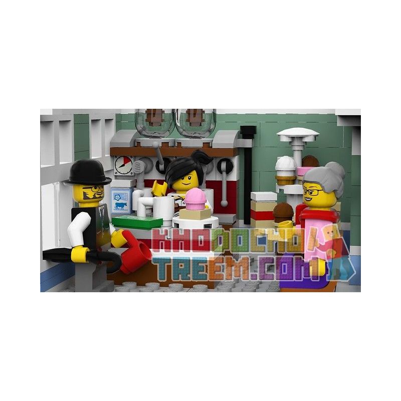 LIN07 00958 URGE 10198 REBRICKABLE MOC-22101 22101 MOC22101 non  BƯU ĐIỆN PLAZA bộ đồ chơi xếp lắp ráp ghép mô hình Creator BRICK SQUARE POST OFFICE Sáng Tạo 3450 khối