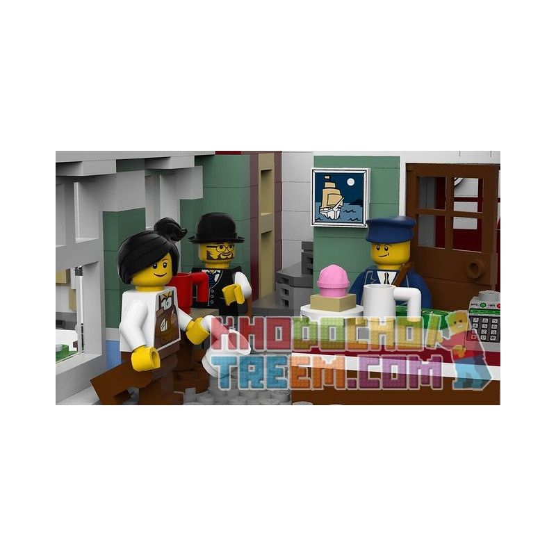 LIN07 00958 URGE 10198 REBRICKABLE MOC-22101 22101 MOC22101 non  BƯU ĐIỆN PLAZA bộ đồ chơi xếp lắp ráp ghép mô hình Creator BRICK SQUARE POST OFFICE Sáng Tạo 3450 khối