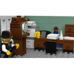 LIN07 00958 URGE 10198 REBRICKABLE MOC-22101 22101 MOC22101 non  BƯU ĐIỆN PLAZA bộ đồ chơi xếp lắp ráp ghép mô hình Creator BRICK SQUARE POST OFFICE Sáng Tạo 3450 khối