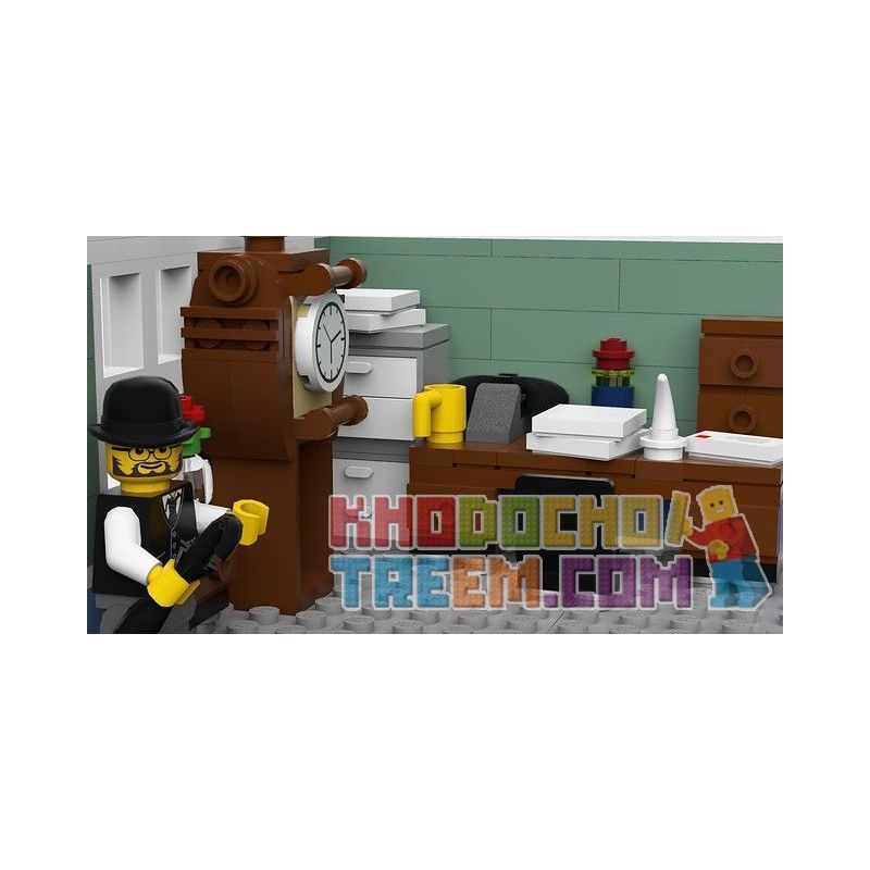 LIN07 00958 URGE 10198 REBRICKABLE MOC-22101 22101 MOC22101 non  BƯU ĐIỆN PLAZA bộ đồ chơi xếp lắp ráp ghép mô hình Creator BRICK SQUARE POST OFFICE Sáng Tạo 3450 khối