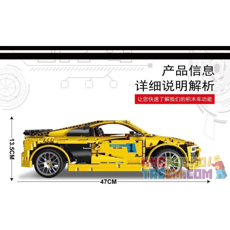DK 2103 LIN07 0023 MouldKing 13127 Mould King 13127 REBRICKABLE MOC-4463 4463 MOC4463 non  AUDI R8 V10 1:10 tỷ lệ 1:10 bộ đồ chơi xếp lắp ráp ghép mô hình  AUDI R8 V10 SECOND GENERATION Kỹ Thuật Công Nghệ Cao Mô Hình Phương Tiện 1839 khối DK 2103 LIN07 0023 MouldKing 13127 Mould King 13127 REBRICKABLE MOC-4463 4463 MOC4463 non  AUDI R8 V10 1:10 tỷ lệ 1:10 bộ đồ chơi xếp lắp ráp ghép mô hình  AUDI R8 V10 SECOND GENERATION Kỹ Thuật Công Nghệ Cao Mô Hình Phương Tiện 1839 khối