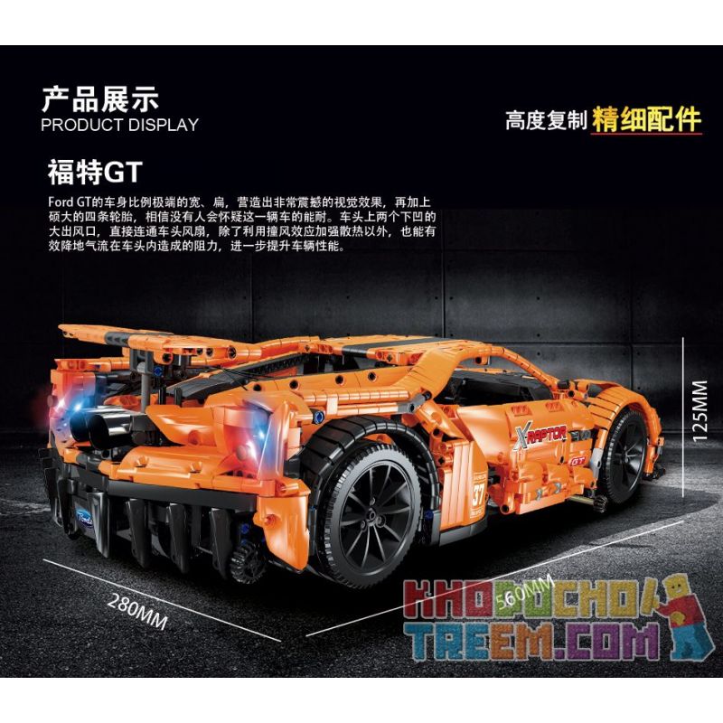 QIZHILE 23013 REBRICKABLE MOC-10792 10792 MOC10792 non  FORD GT. bộ đồ chơi xếp lắp ráp ghép mô hình  Kỹ Thuật Công Nghệ Cao Mô Hình Phương Tiện 2774 khối